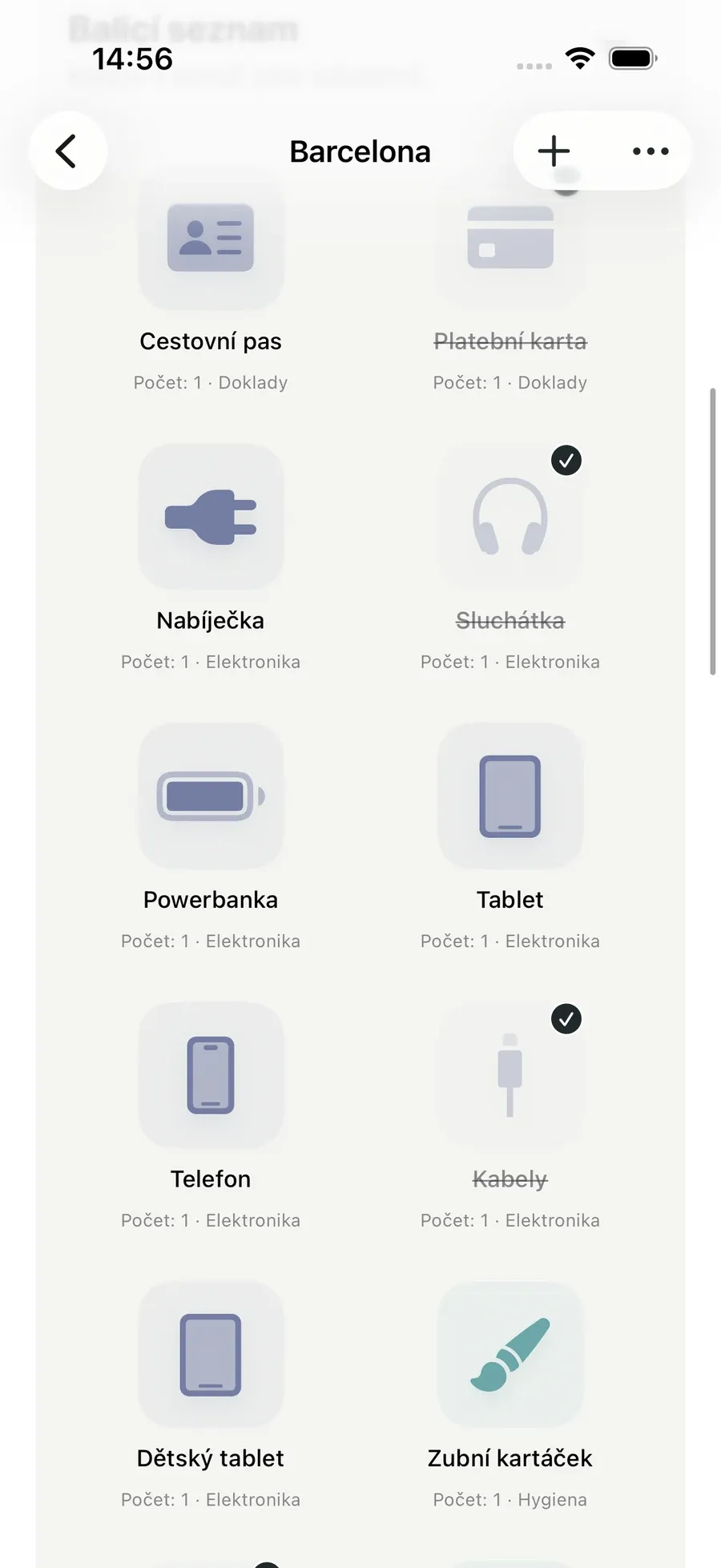 Balicí seznam — Packmio