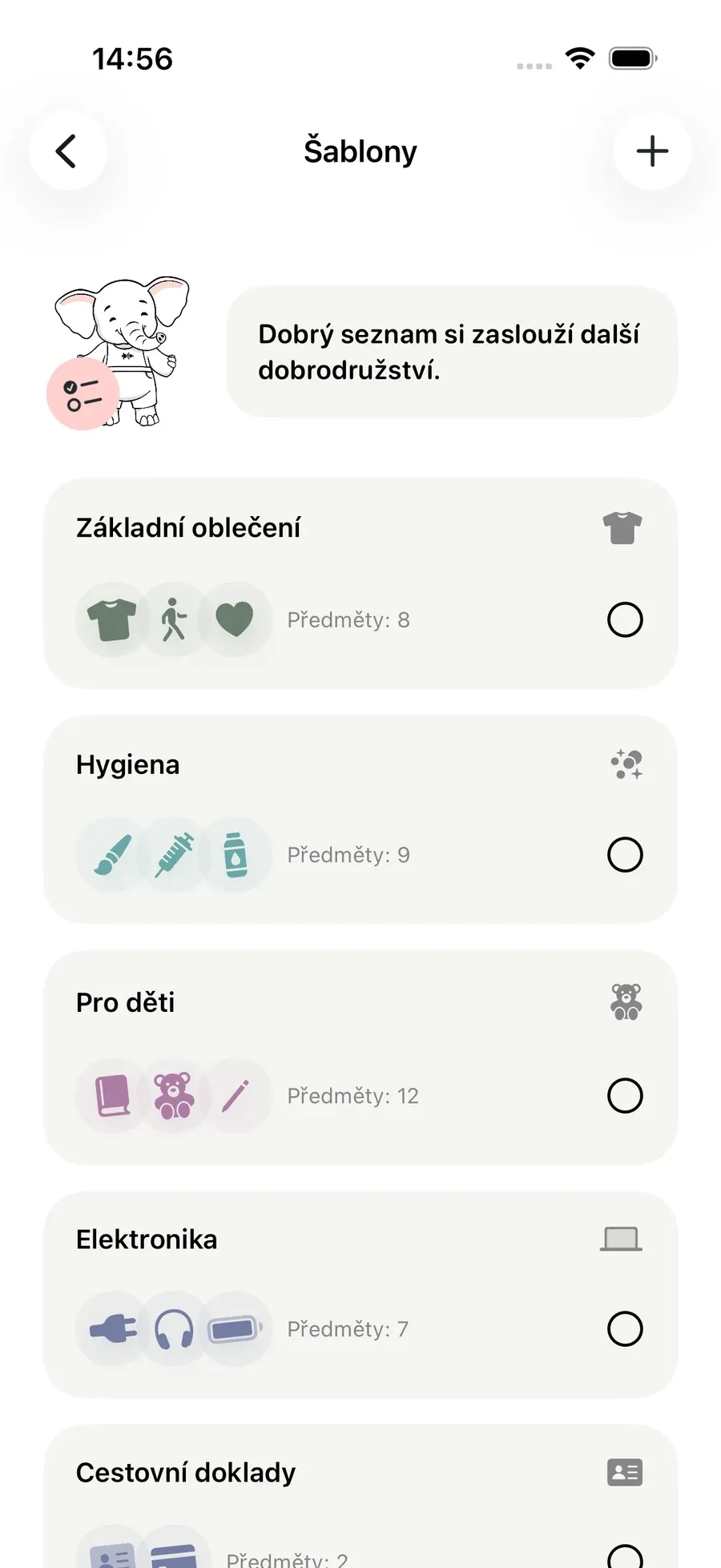 Šablony — Packmio