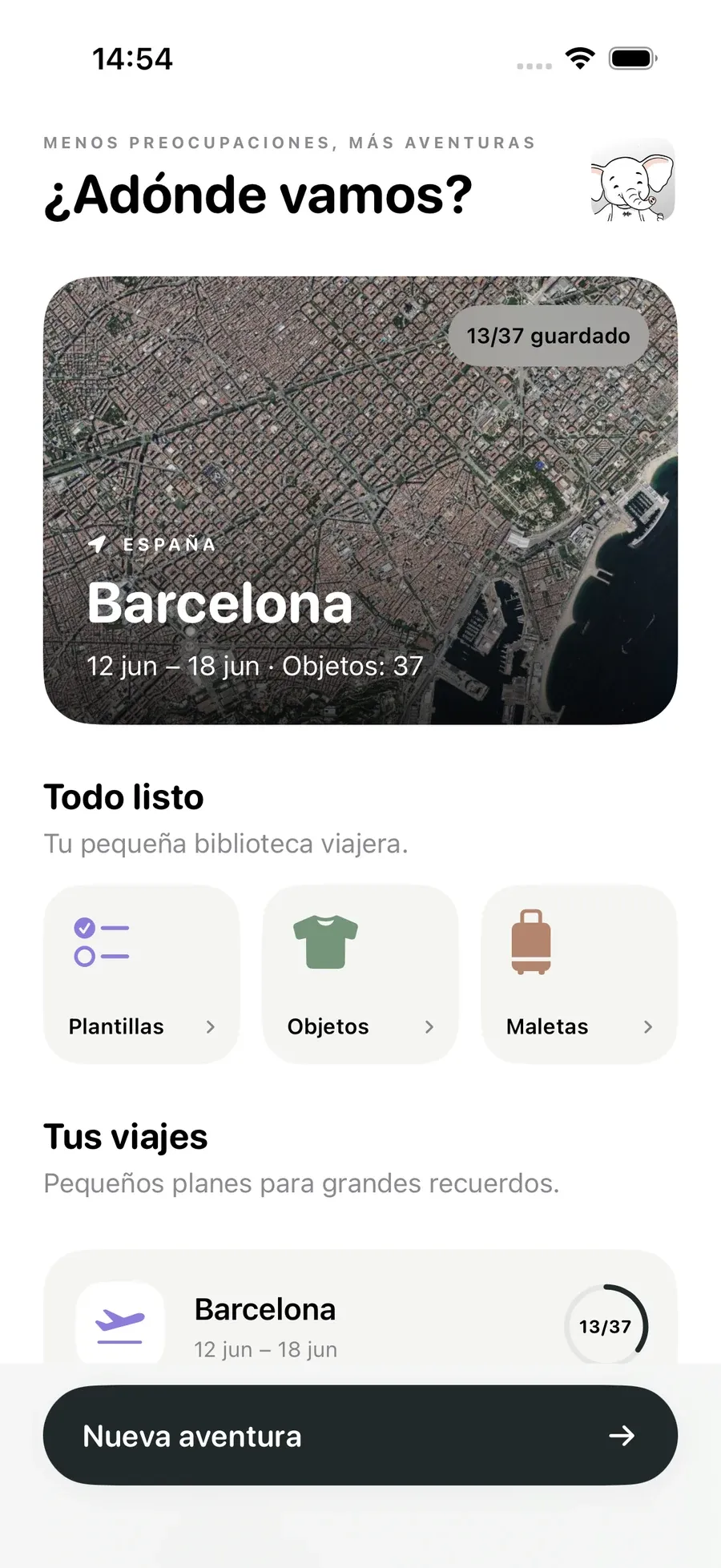 Tus viajes — Packmio