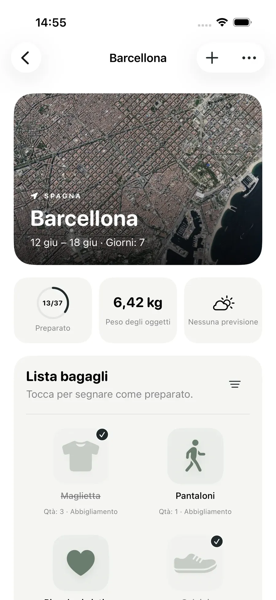 I tuoi viaggi — Packmio