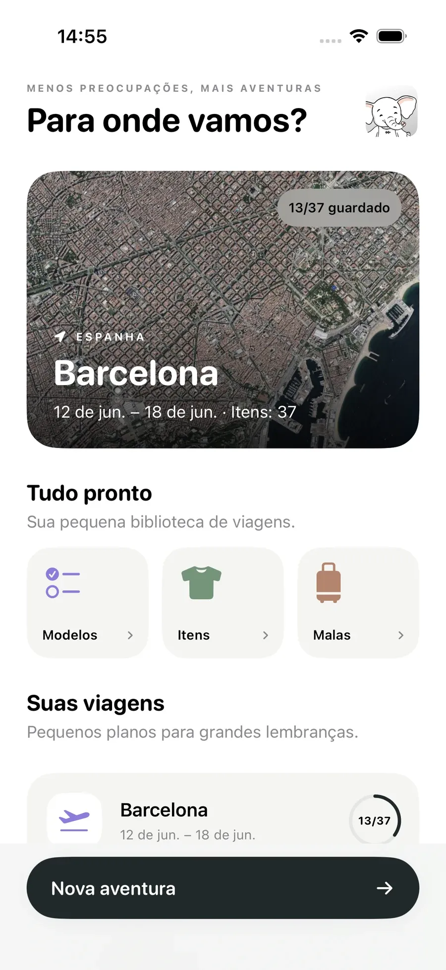 Suas viagens — Packmio