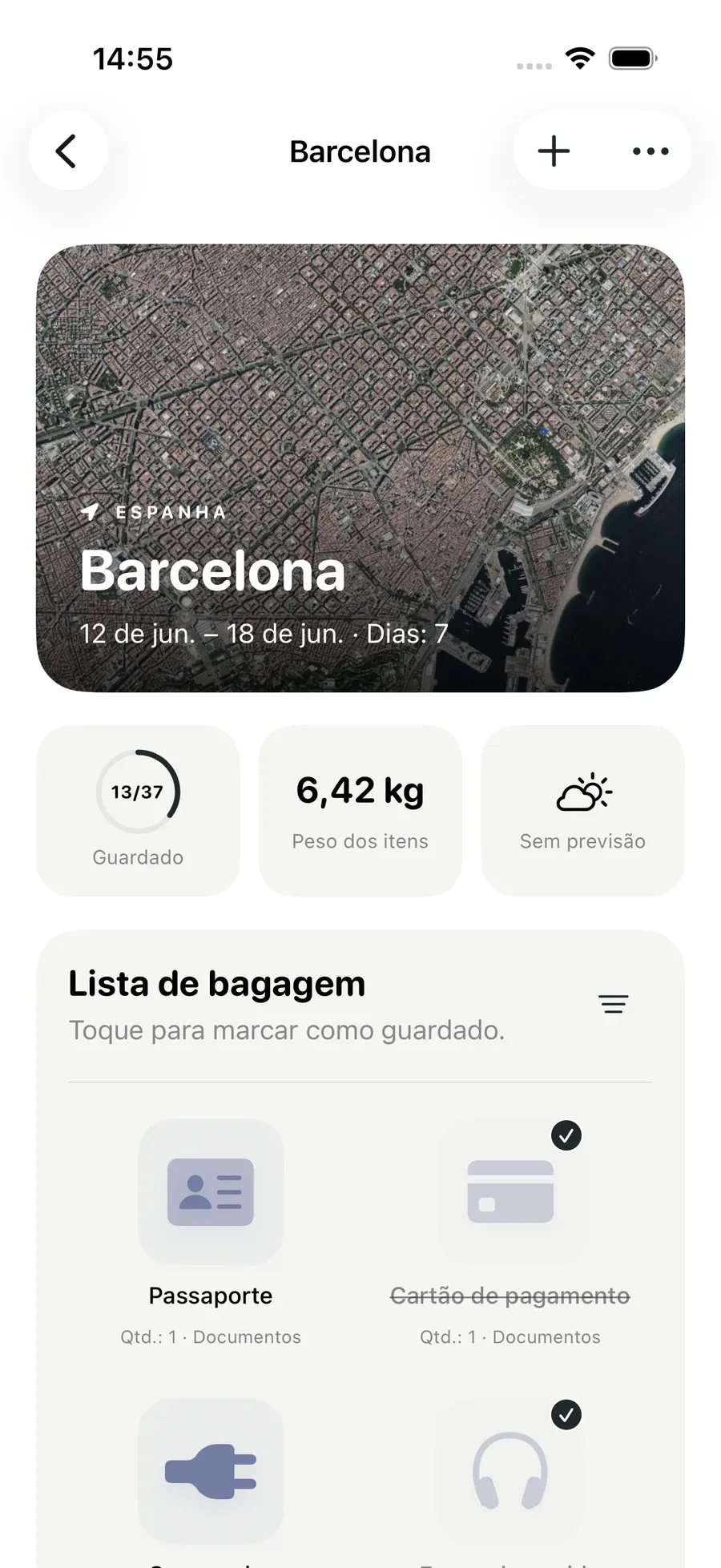Suas viagens — Packmio